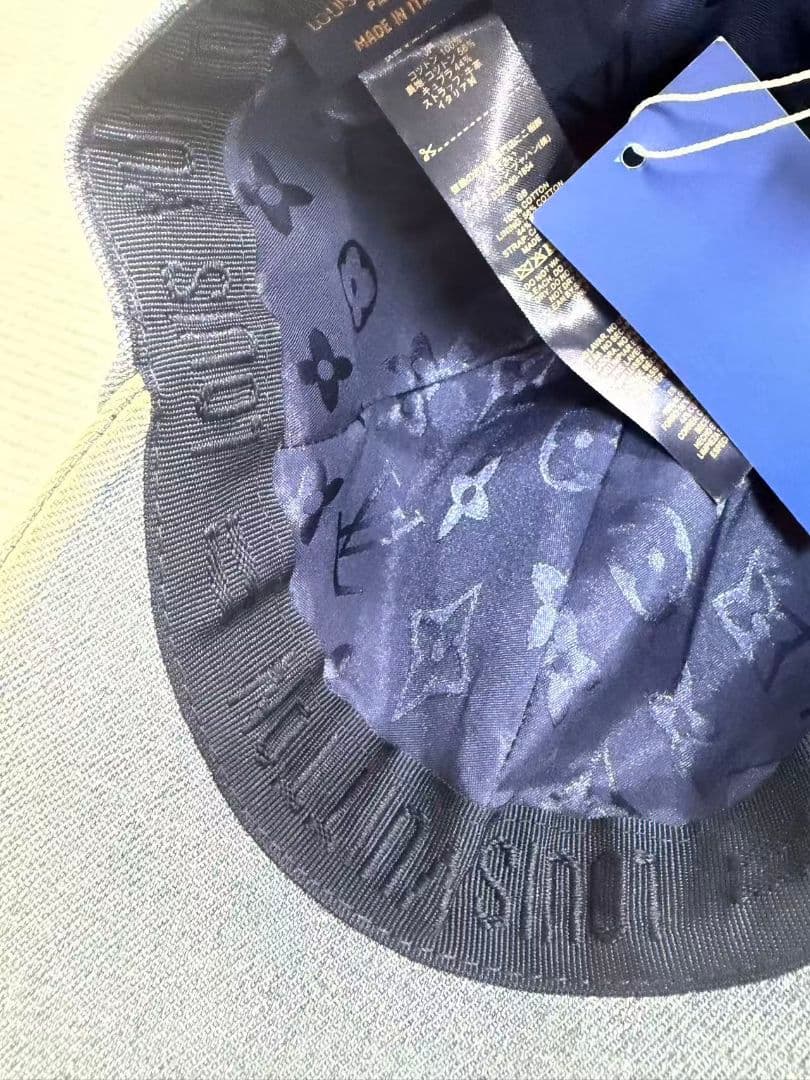 極美品 男女兼用 LV ウォッシュドデニム ベースボールキャップ