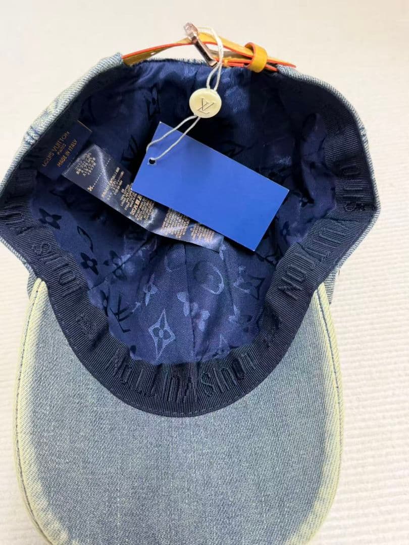 極美品 男女兼用 LV ウォッシュドデニム ベースボールキャップ