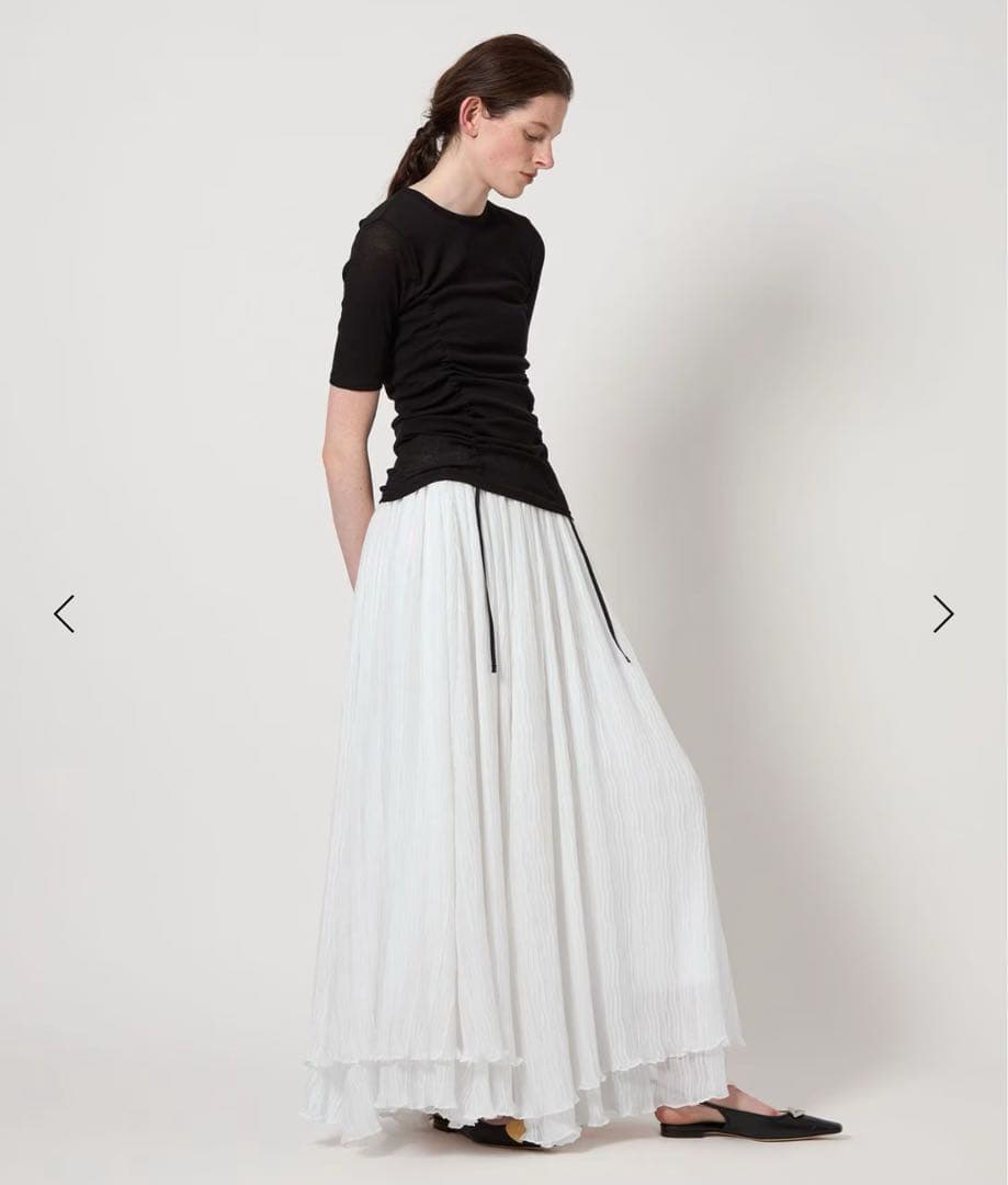 【NR】＊AEWEN MATOPH＊ダブルプリーツマキシスカート 38