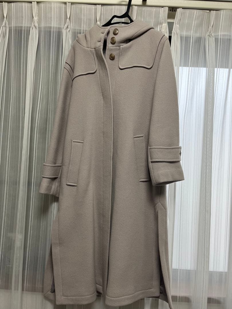 スローブイエナ フード付きダッフルコート ライトベージュ