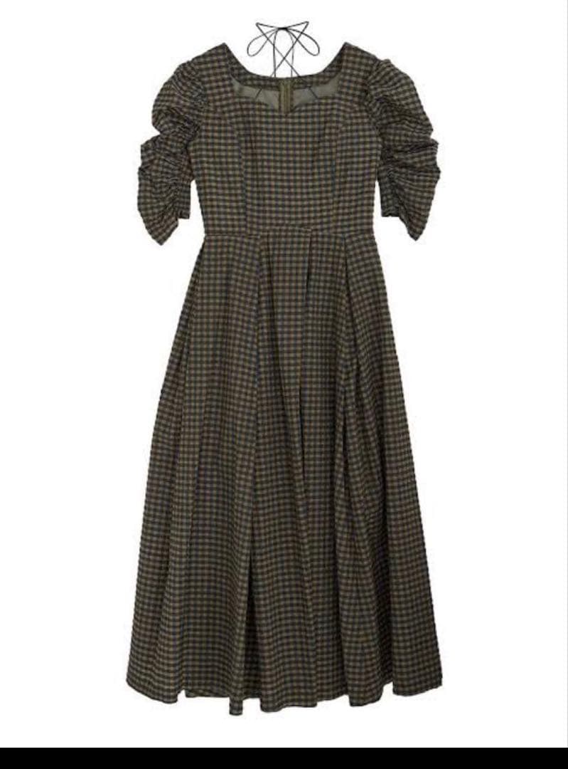 ワンピース AmeriVINTAGE SEERSUCKER VOLUME HEM DRESS