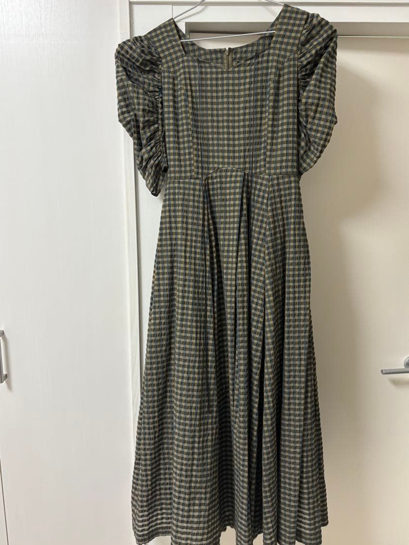 ワンピース AmeriVINTAGE SEERSUCKER VOLUME HEM DRESS