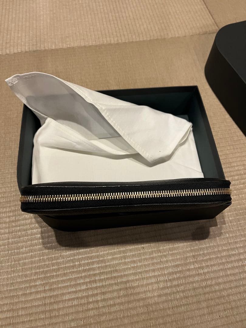 Valextra ブラック レザー 長財布