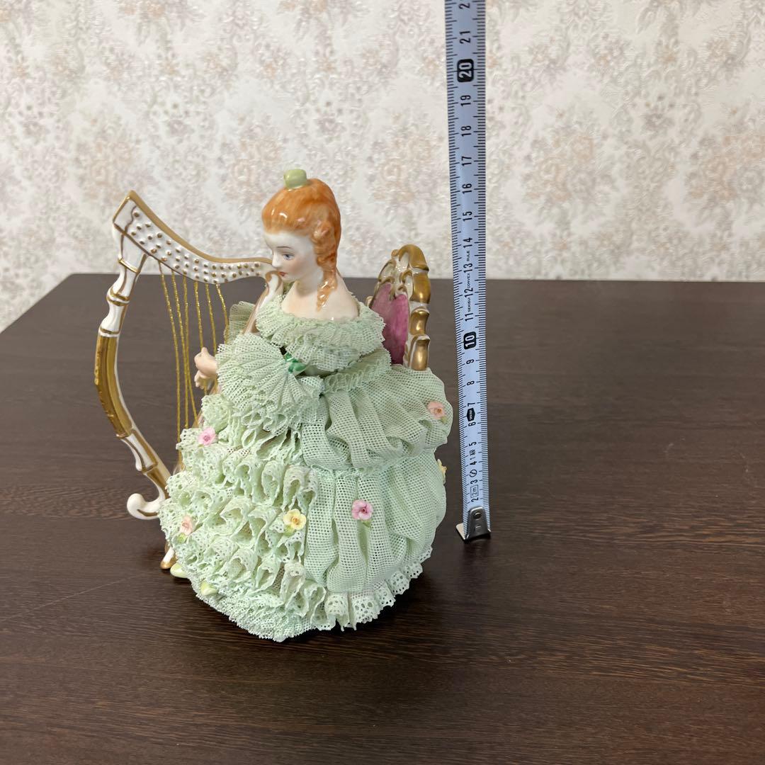 アイリッシュドレスデン レース人形 ハープ　Sinead（シネイド）　大きめ