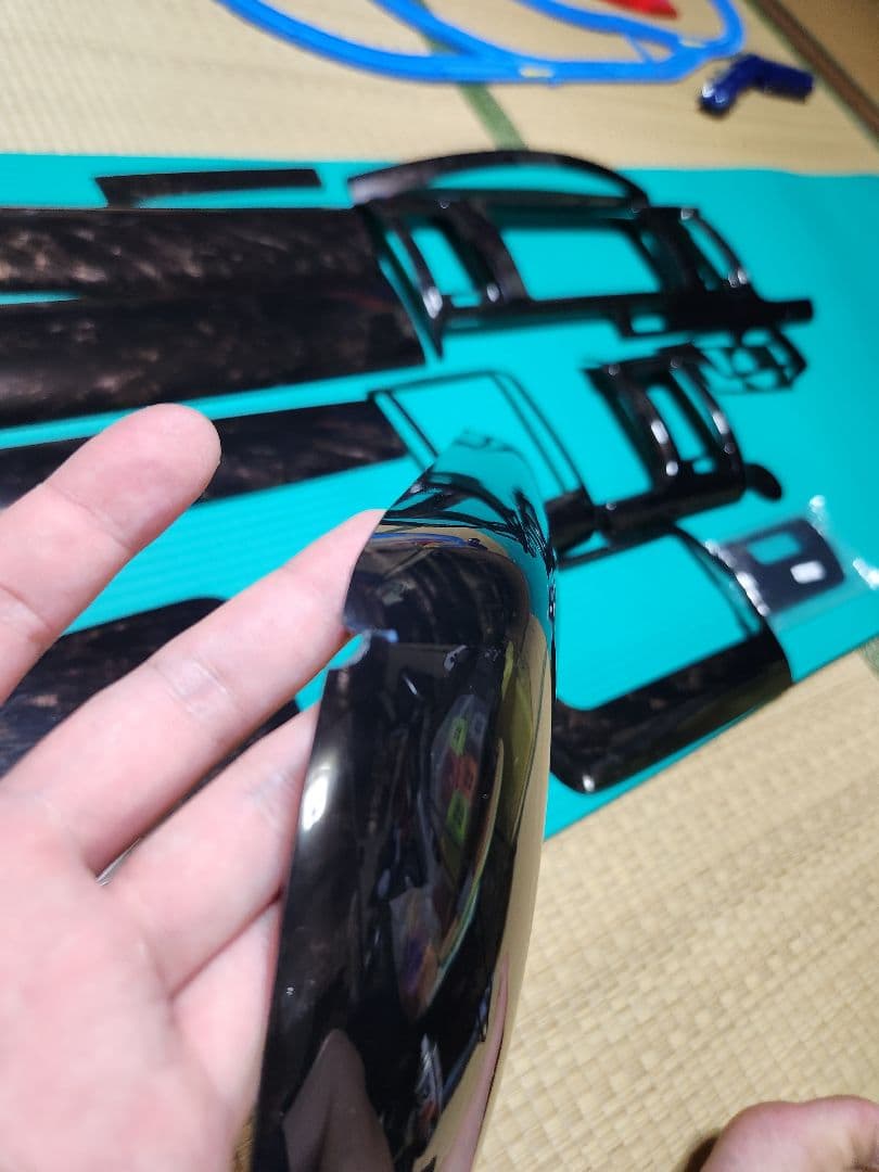 工藤さま専用ハイエース200系　インテリアパネル(黒木目マホガニー調・17P)