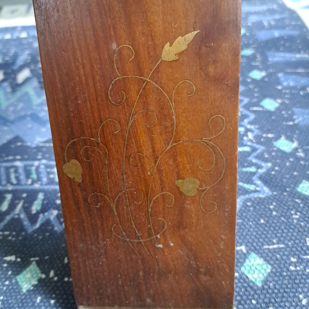 ♡アンティーク　象嵌 　金彩 オットマン チェア スツール 鞍型 黒♡