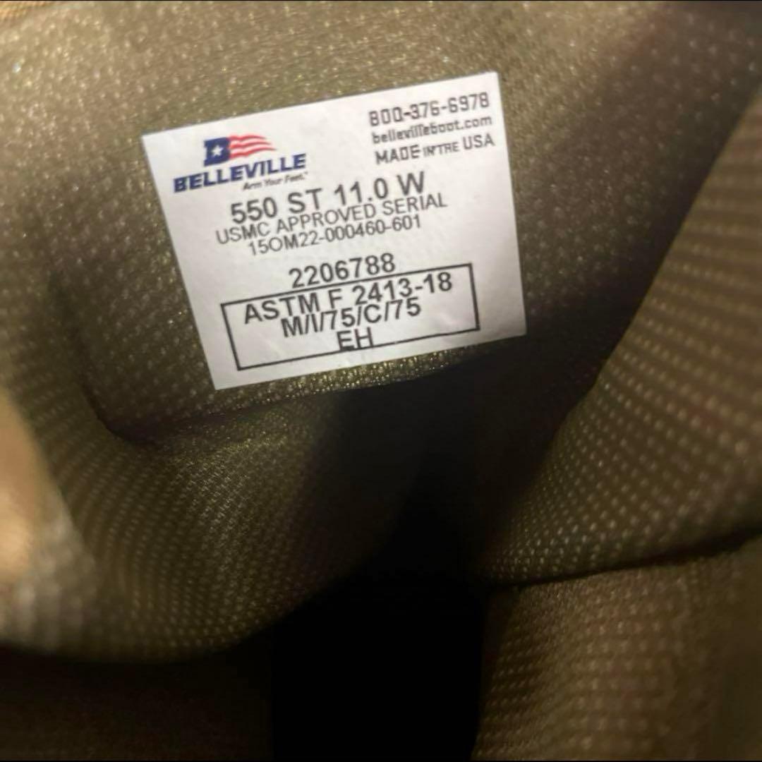 タグ付き　未使用品　米軍　実物　BELLEVILLE US 11W 29cm