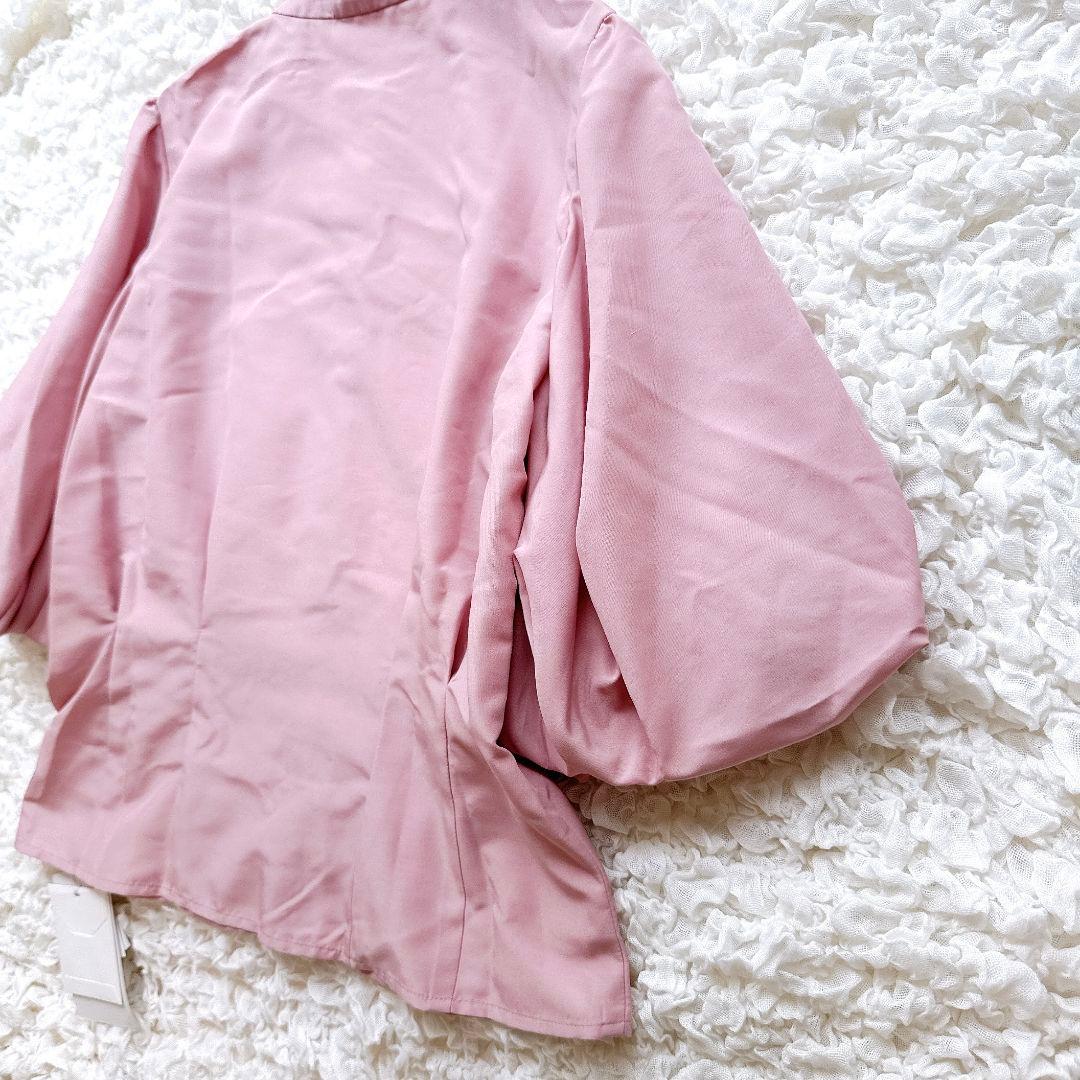 新品タグ付き♡CELFORD 衿ビジューブラウス バルーンスリーブ バンドカラー