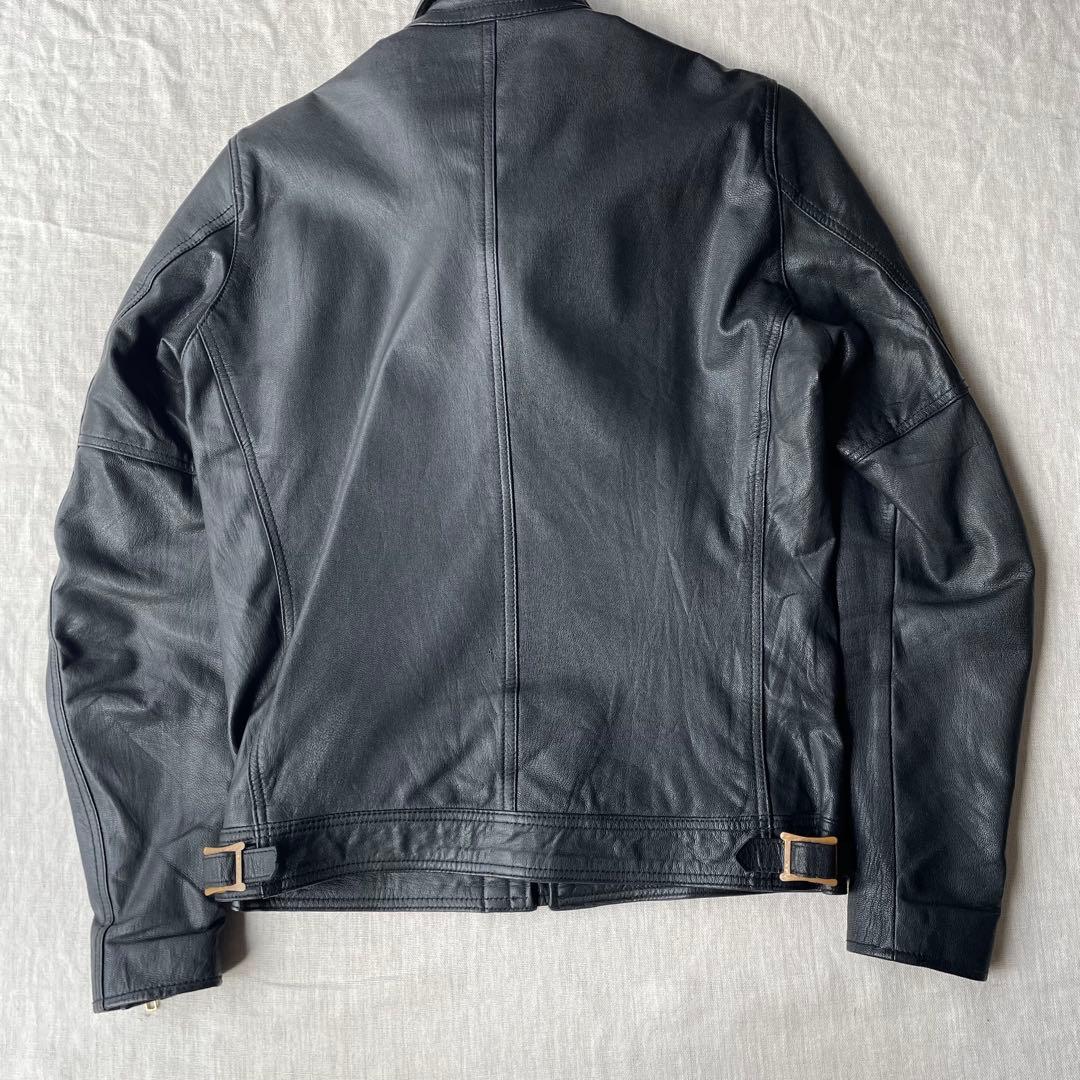 RALEIGH マックショウ 革ジャン レザージャケット ブラック ゴールド