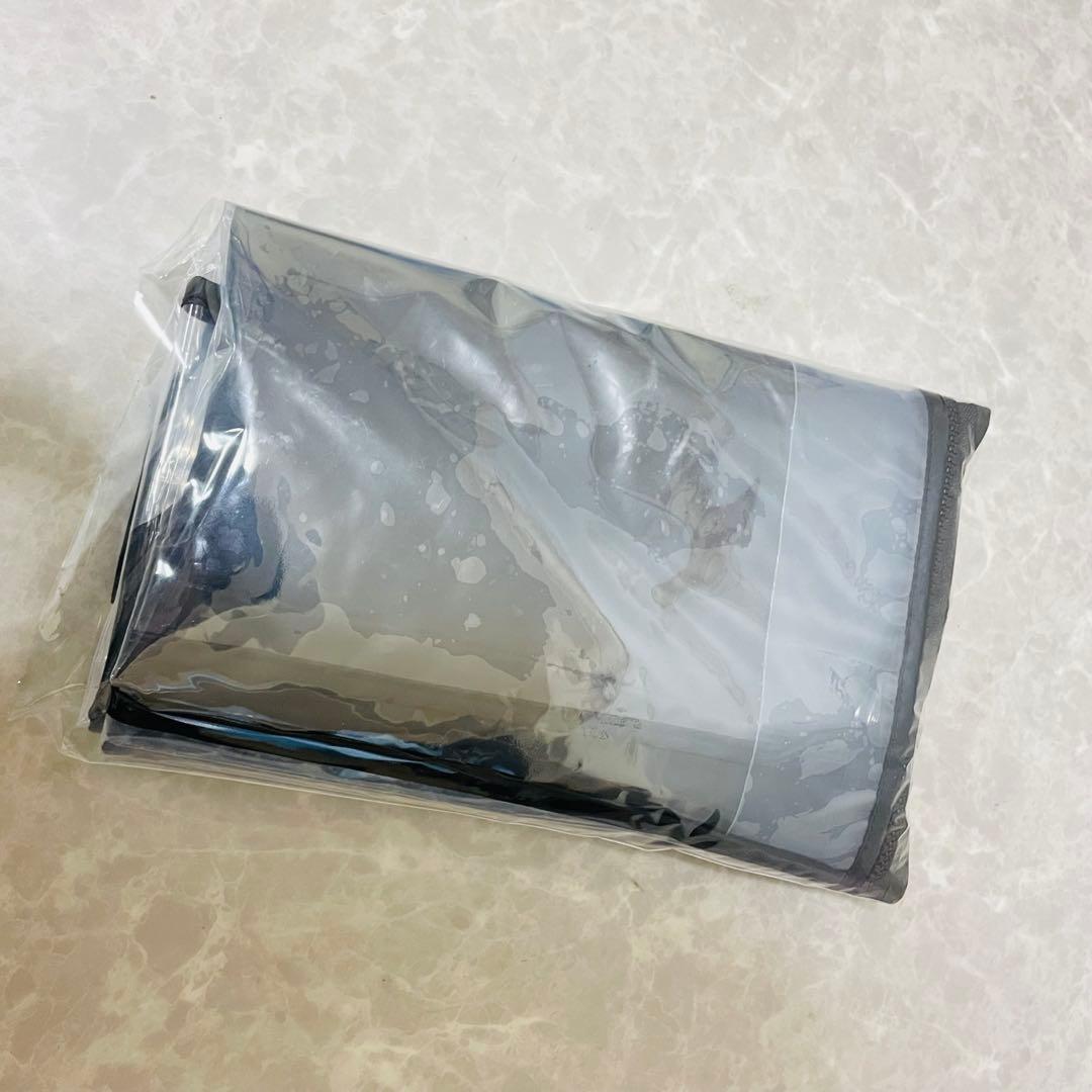 美品　ラクーナビッテクッション　ネイビー ストライプ レザーハンドル