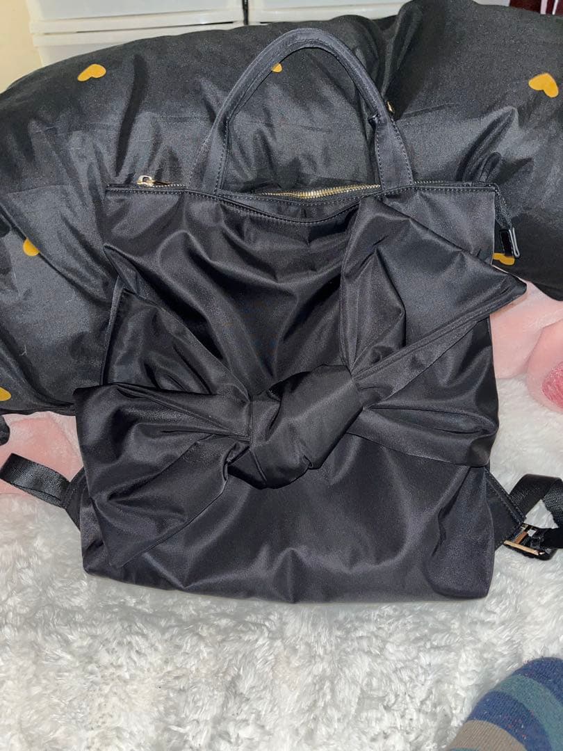 ブラックリュック 折りたたみ式　ジェンヌの大人気初リュック