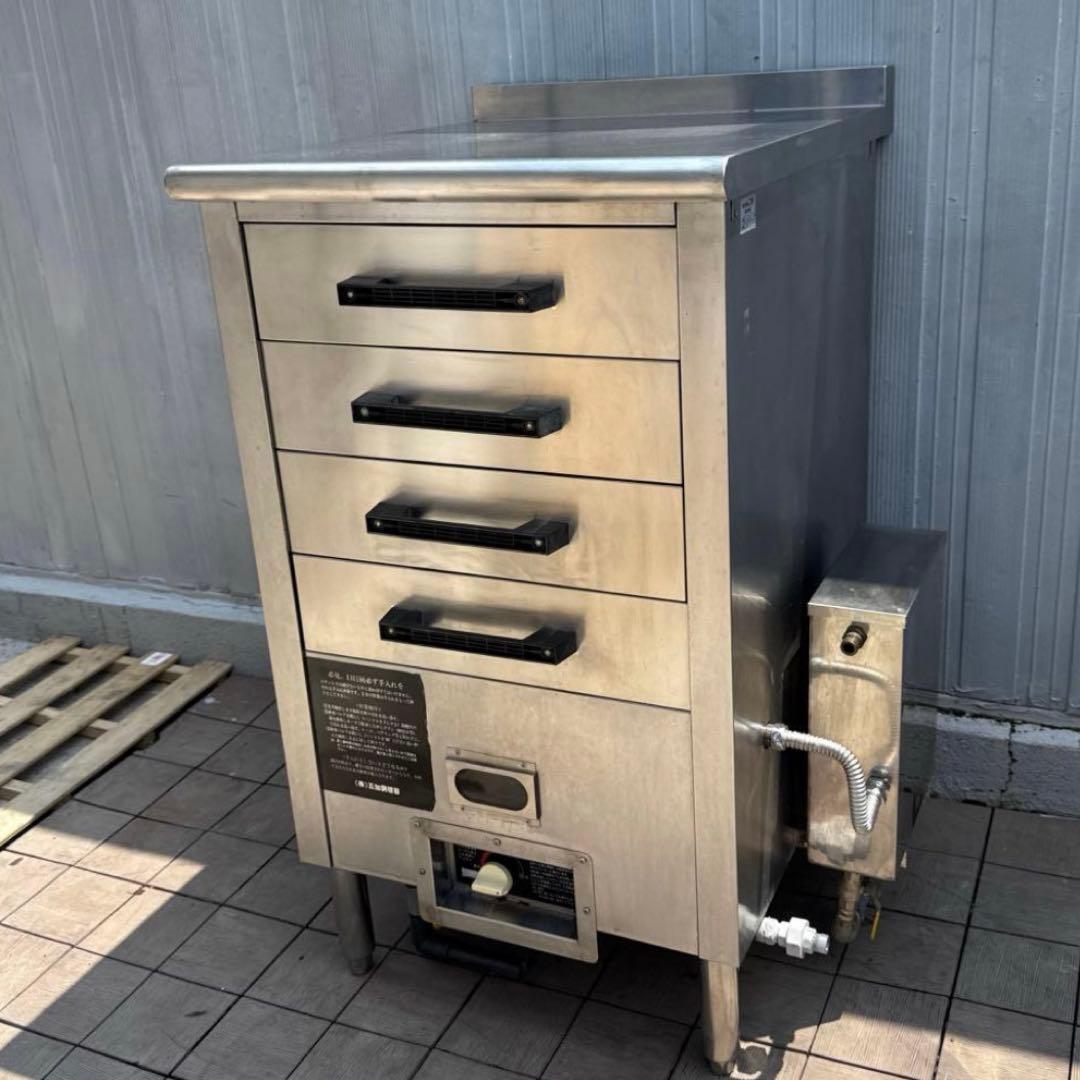 大型　業務用 五加調理器 ４段　ドロワー式　引出式蒸し器　都市ガス用