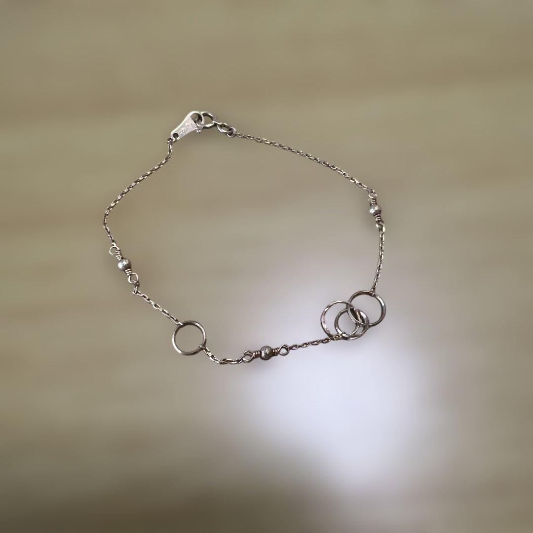 アガット　K10 ゴールド　サークル　ブレスレット