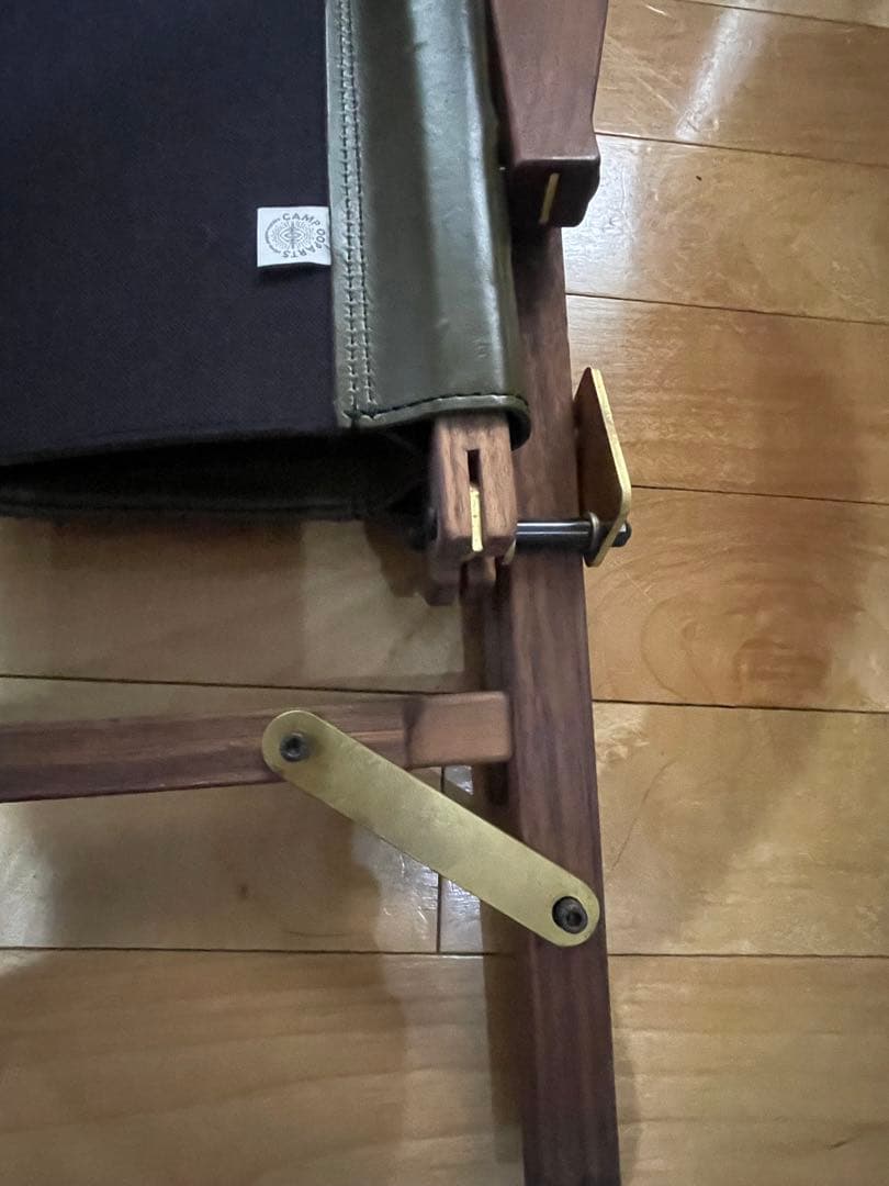 CAMP OOPARTS オーク材 チェア　座面革製　LOWTYPE