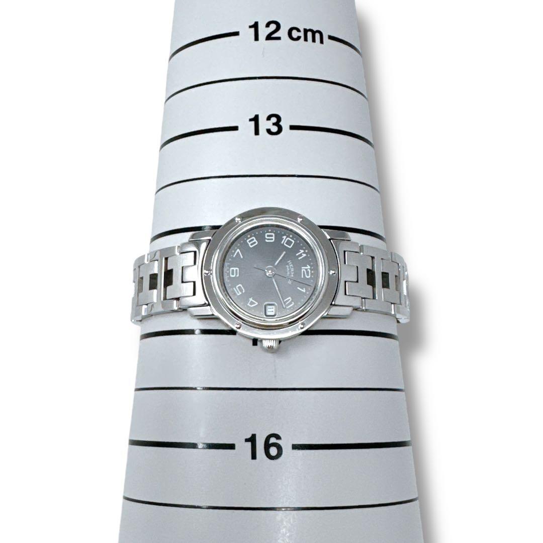 エルメス クリッパー CL4.210 ブラック 黒 QZ レディース 時計 美品