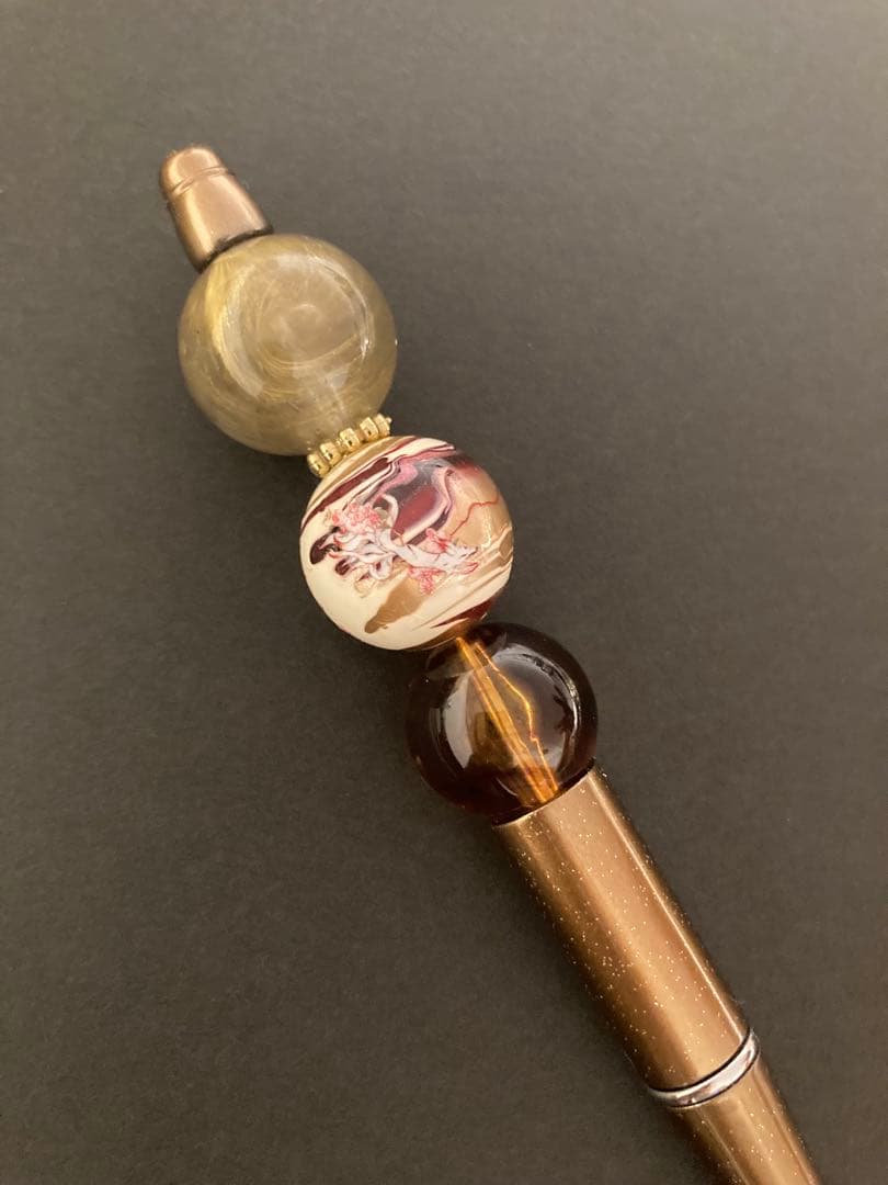 ⌘妖狐⌘赤紅色・化け狐　和風　中華風カスタムボールペン　九尾