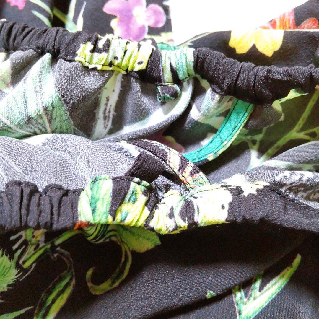 ルルウィルビー スプリングガーデンオールインワン 花柄 黒