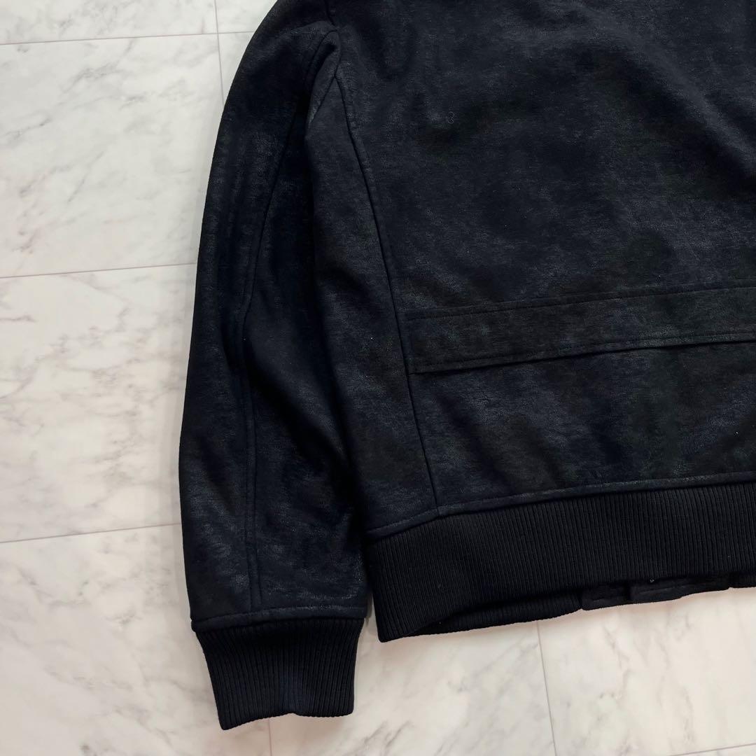 BEAMS y2k スエードブルゾン 裏ボア　短丈 スタジャン風　黒