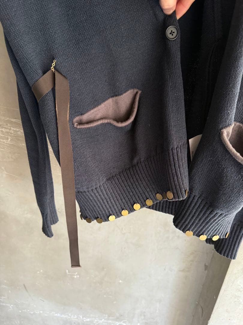 トップス Kolor 17SS Archive Side Belted Cardigan