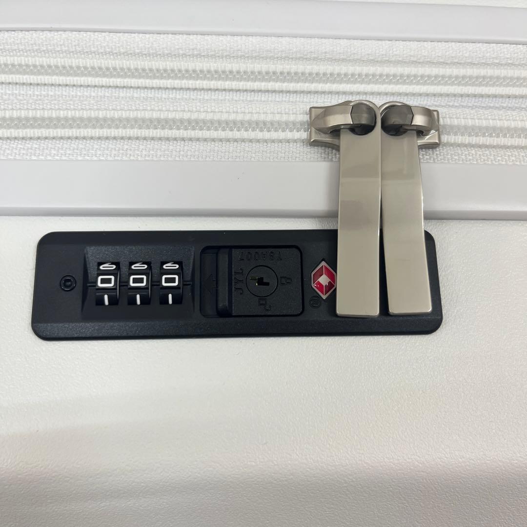 EXACT スーツケース 機内持込可 37/44L 拡張式 TSロック ホワイト