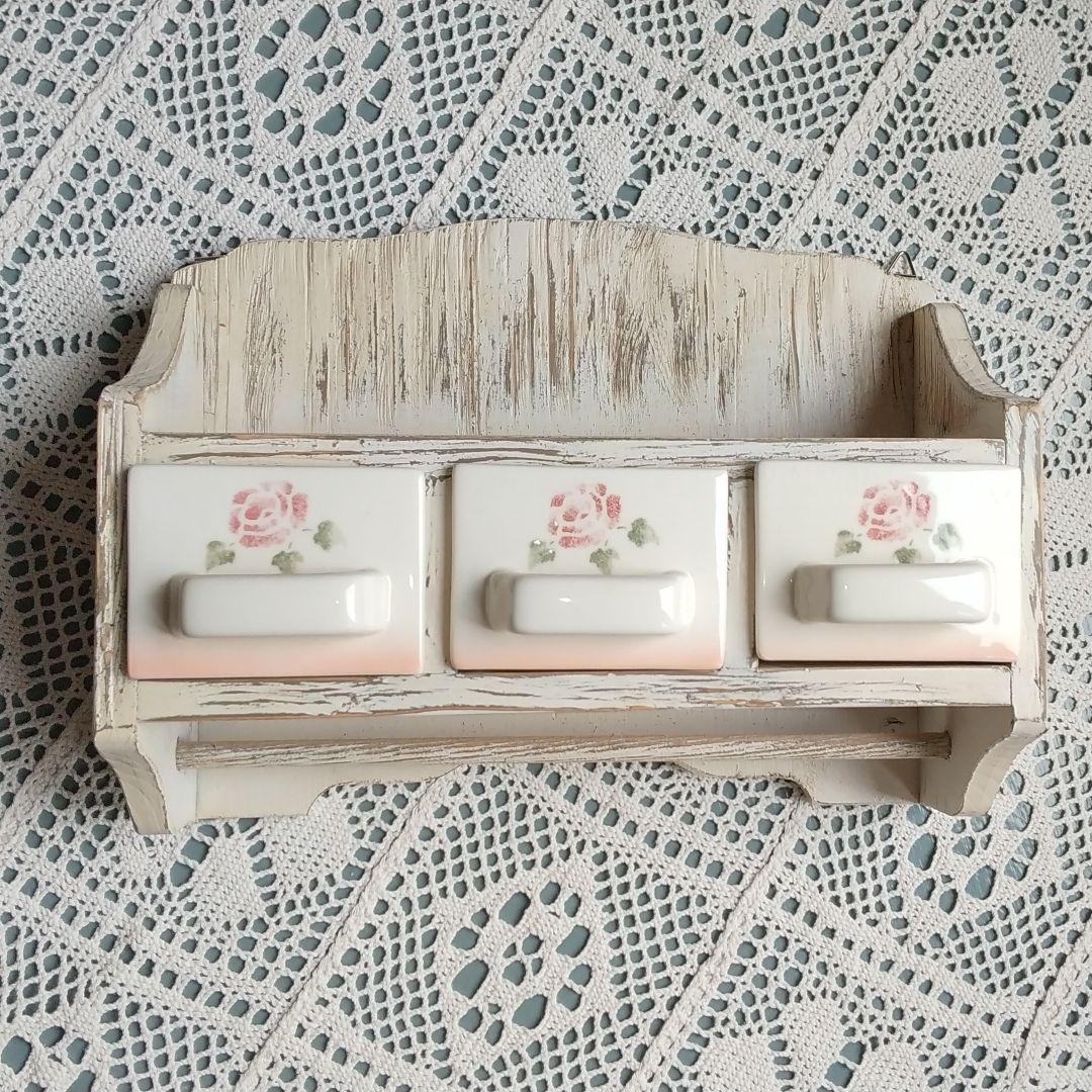 マニーローズ　木製小物入れ