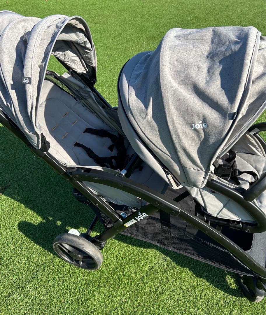 Joie 二人乗りベビーカー　グレー　折りたたみベビーカー