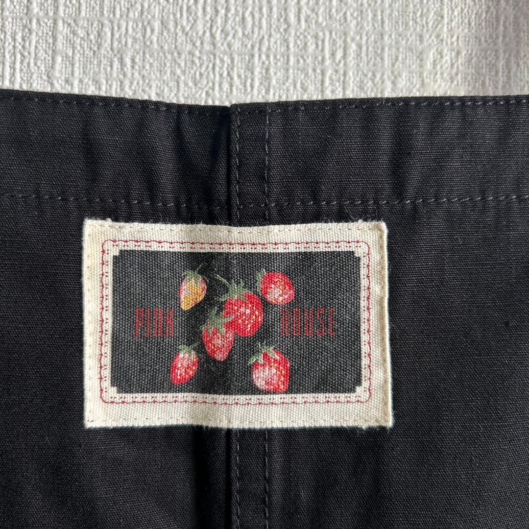 PINK HOUSE サロペット オーバーオール ジャンパースカート いちご 黒
