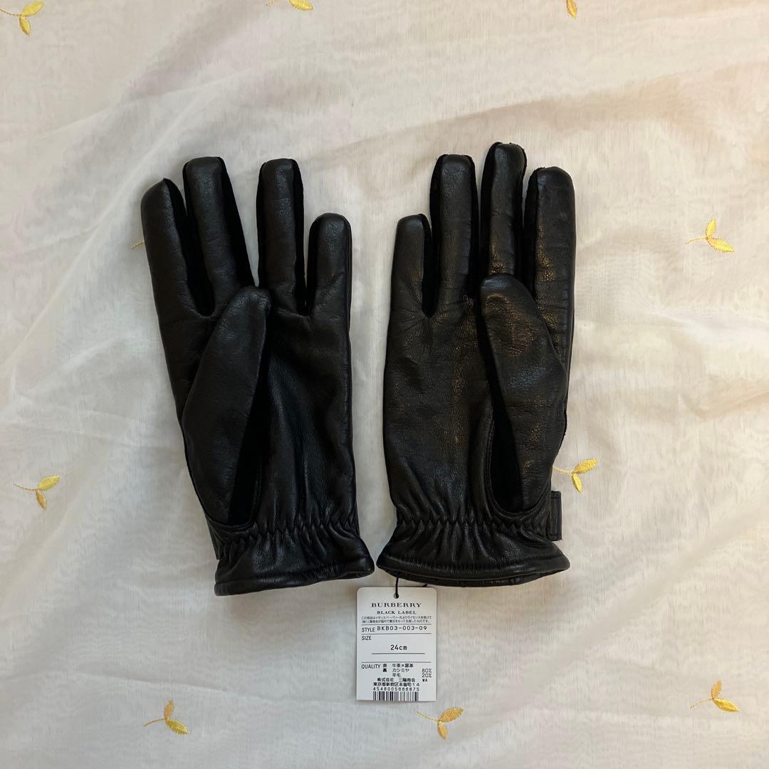 バーバリー BURBERRY ☆ 黒革グローブ 紳士のWinter Item