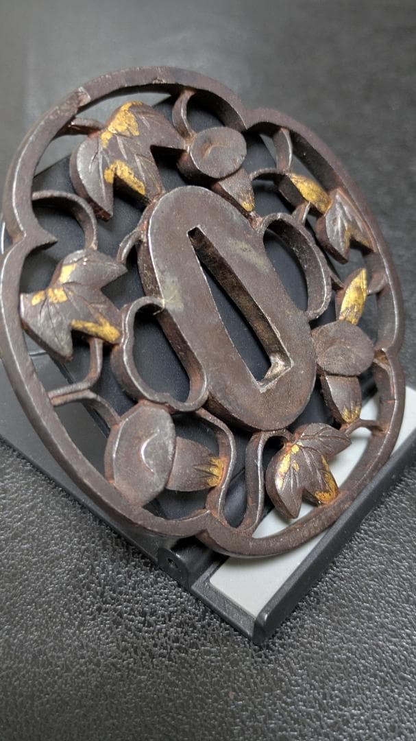 カ*ズ様 無銘：朝顔の図 鉄鍔