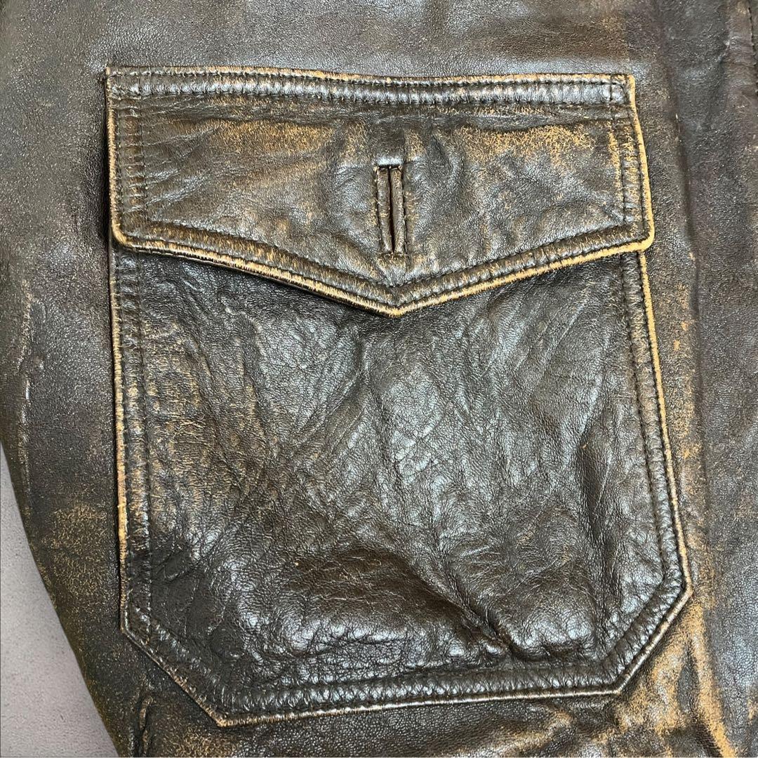 ART.HOUSE G-1 フライトジャケット　レザー　裏地地図柄　襟ボア