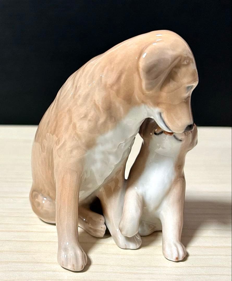 ロイヤルコペンハーゲン　ゴールデンレトリバー親子　フィギュリン　犬　※美品
