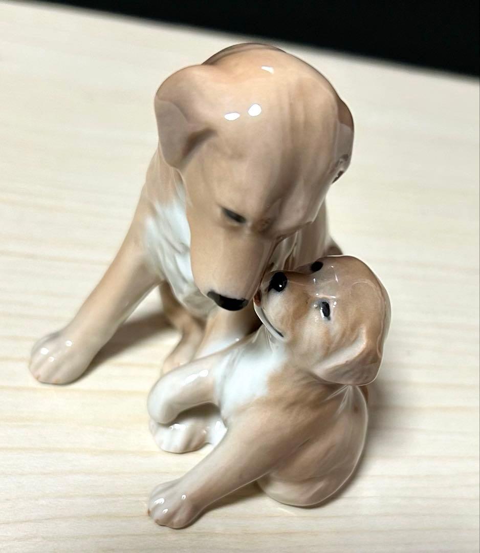 ロイヤルコペンハーゲン　ゴールデンレトリバー親子　フィギュリン　犬　※美品