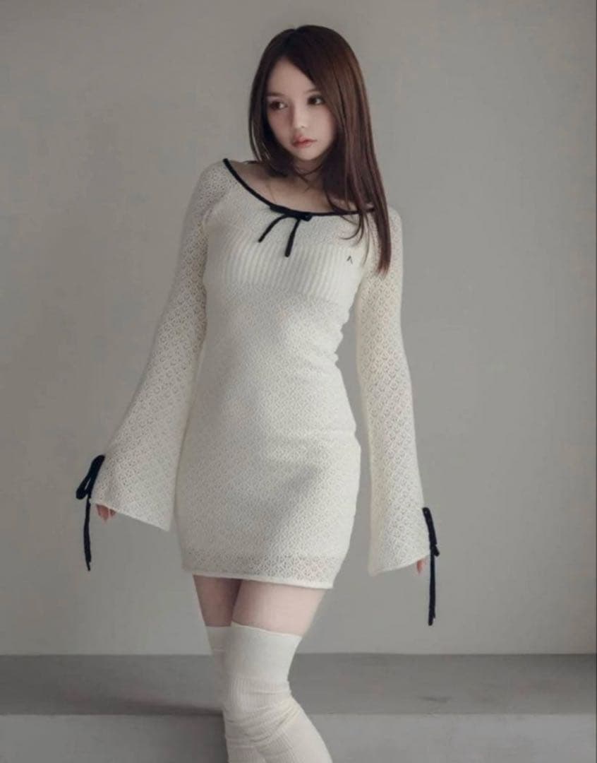 andmary Lily crochet mini dress 新品未使用正規品