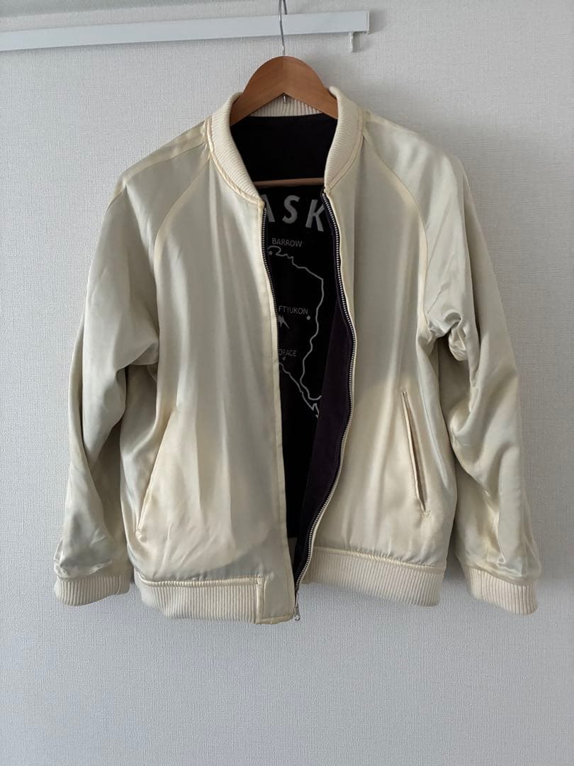 varde77 アラスカジャケット　別珍　スカジャン　スーベニア　ベトジャン濃紫