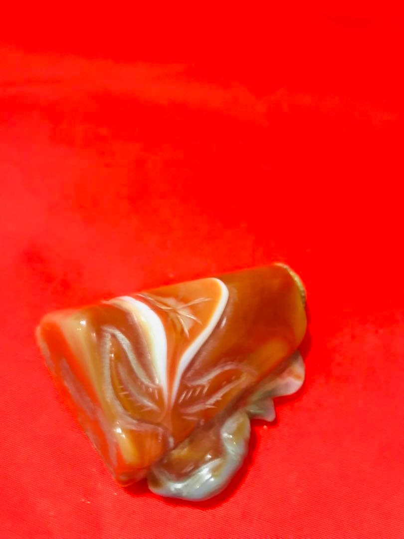天然石 瑪瑙 鼻煙壺「花鳥」