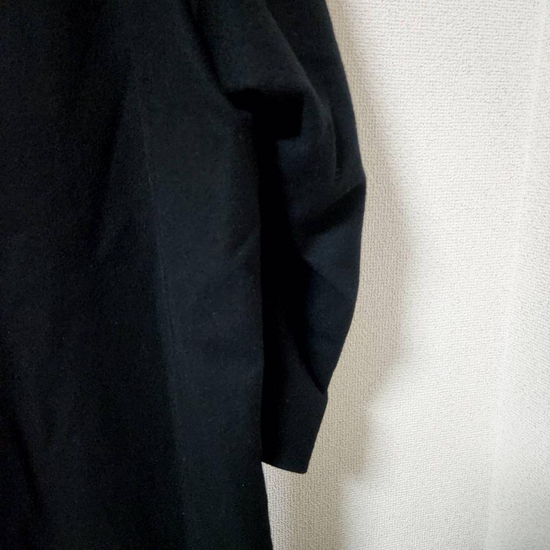 ラッドミュージシャン ロングコート チェスター S ウール ナイロン混 ブラック