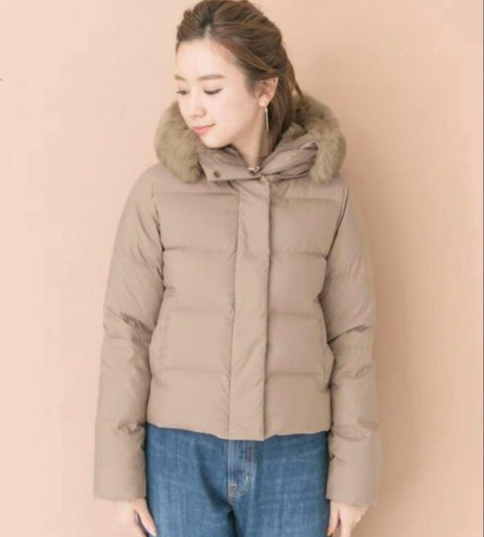 極美品　URBAN RESEARCH　ラビットフードストレッチショートダウン