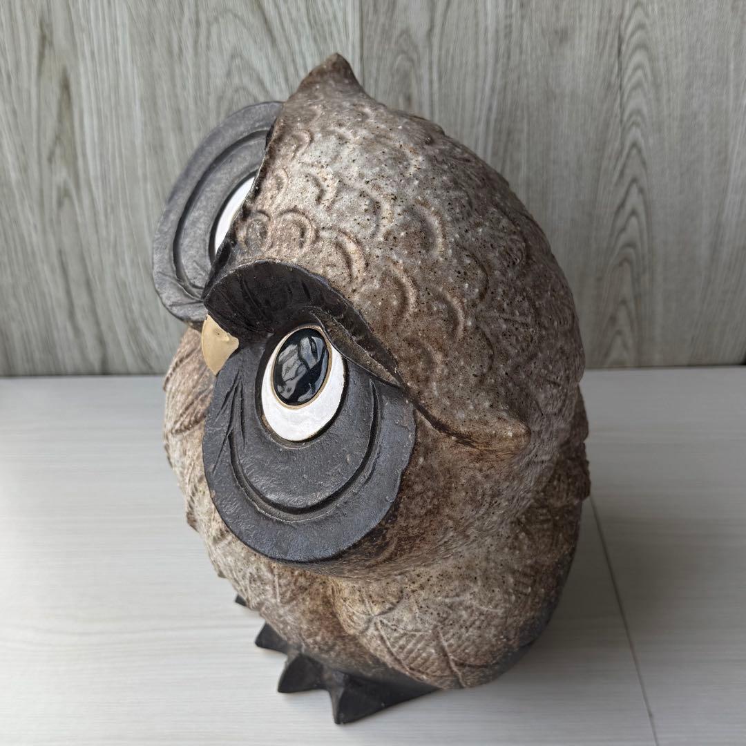 フクロウ 置物 オブジェ 信楽焼 国産品 日本製 陶器製 家具 高品質 縁起物