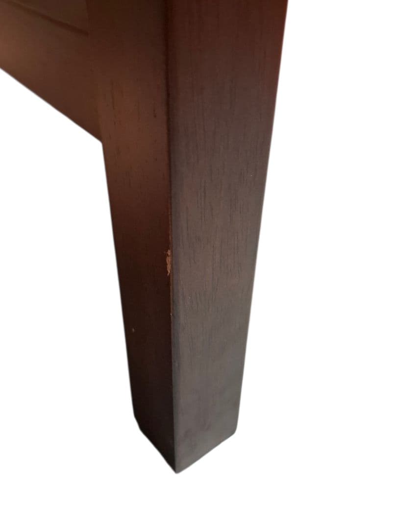 【和モダン】ダイニングチェア 2脚セット ダークブラウン PVCレザー スリム