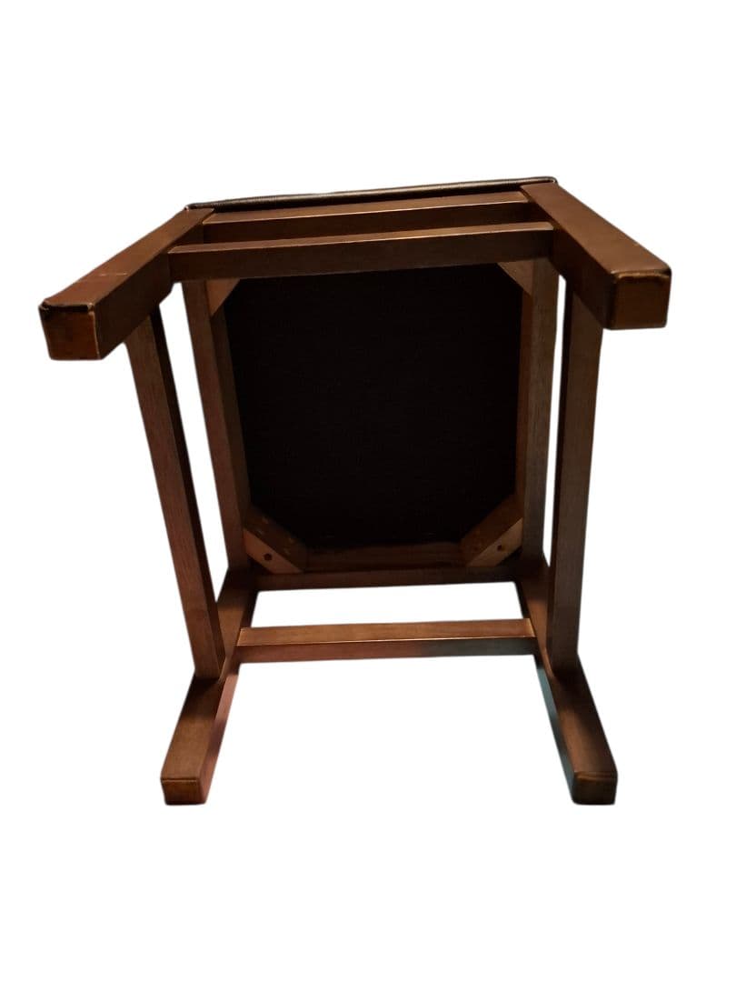 【和モダン】ダイニングチェア 2脚セット ダークブラウン PVCレザー スリム