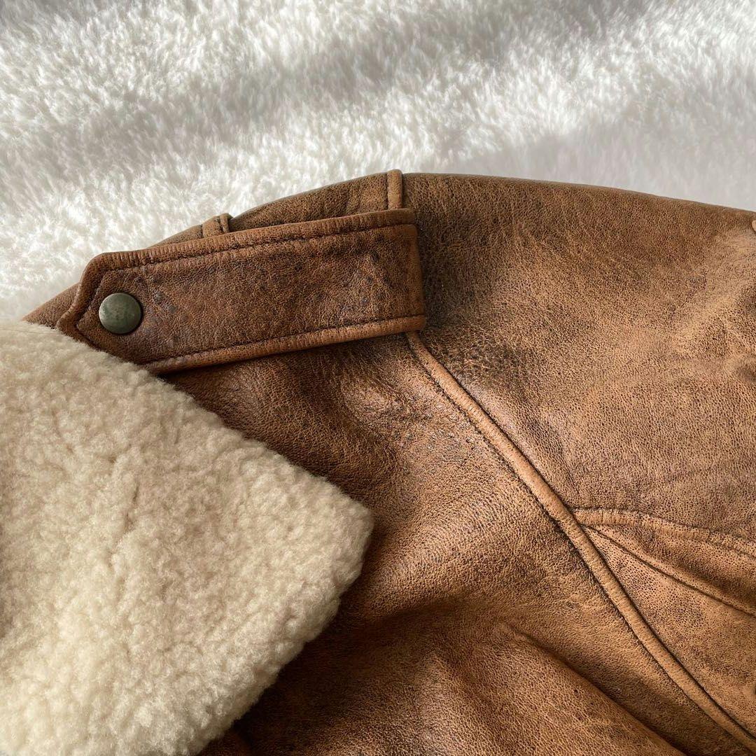 【地図柄L】VOLUNT G-1 A-2 レザー フライトジャケット　ブラウン