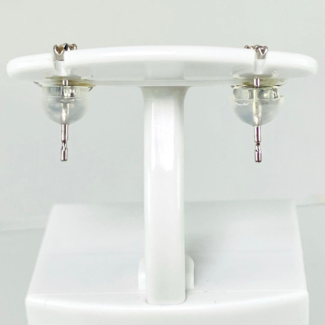 K18WG ダイヤモンド ピアス D: 0.50ct