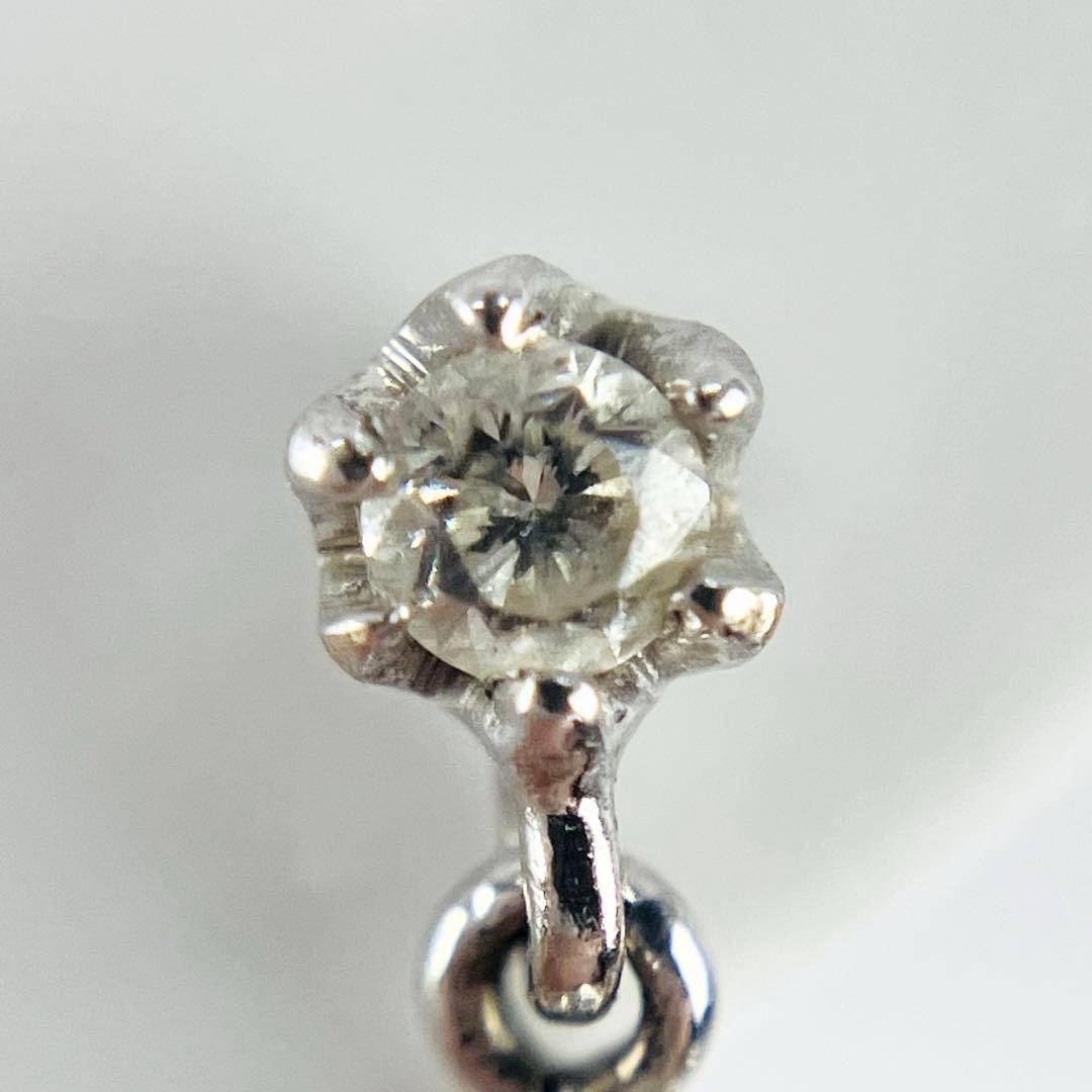 K18WG ダイヤモンド ピアス D: 0.50ct