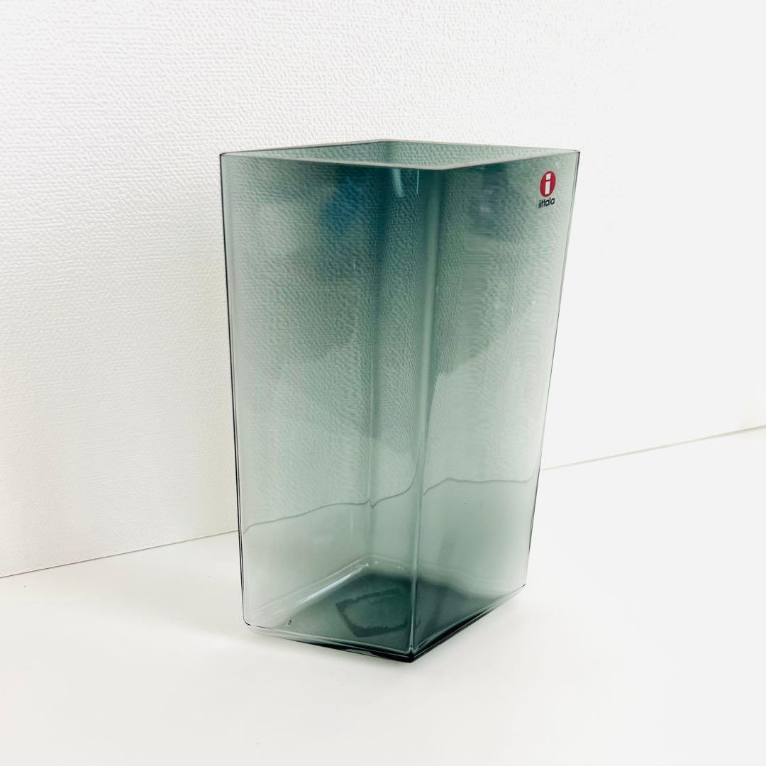 新品  イッタラ ルーツ グレー ベース 花瓶 ガラス アアルト