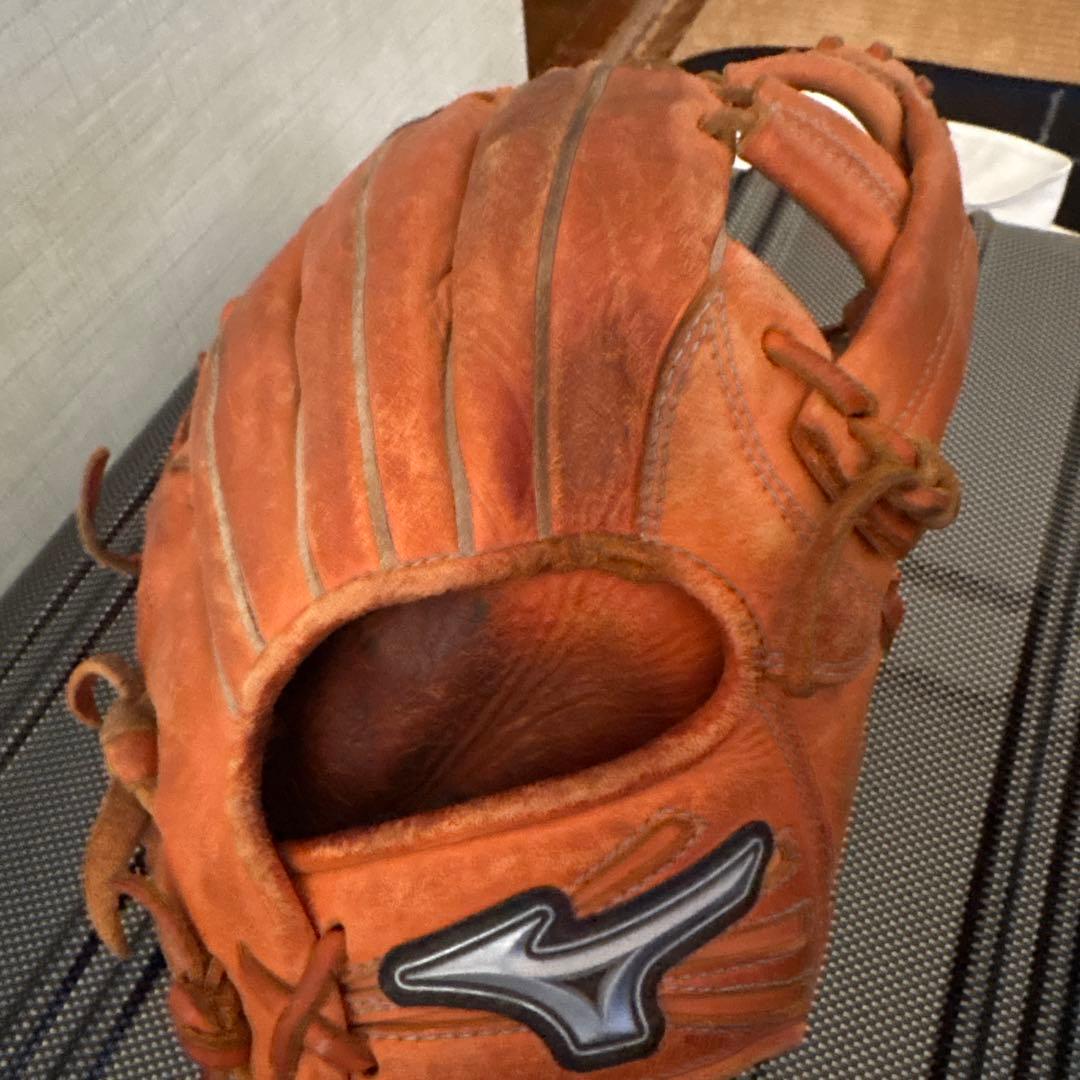 Mizuno 軟式グローブ オレンジ