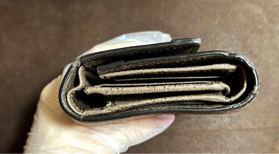 GUCCI グッチ オフディア シェリーライン GGウォレット 折財布 ベージュ