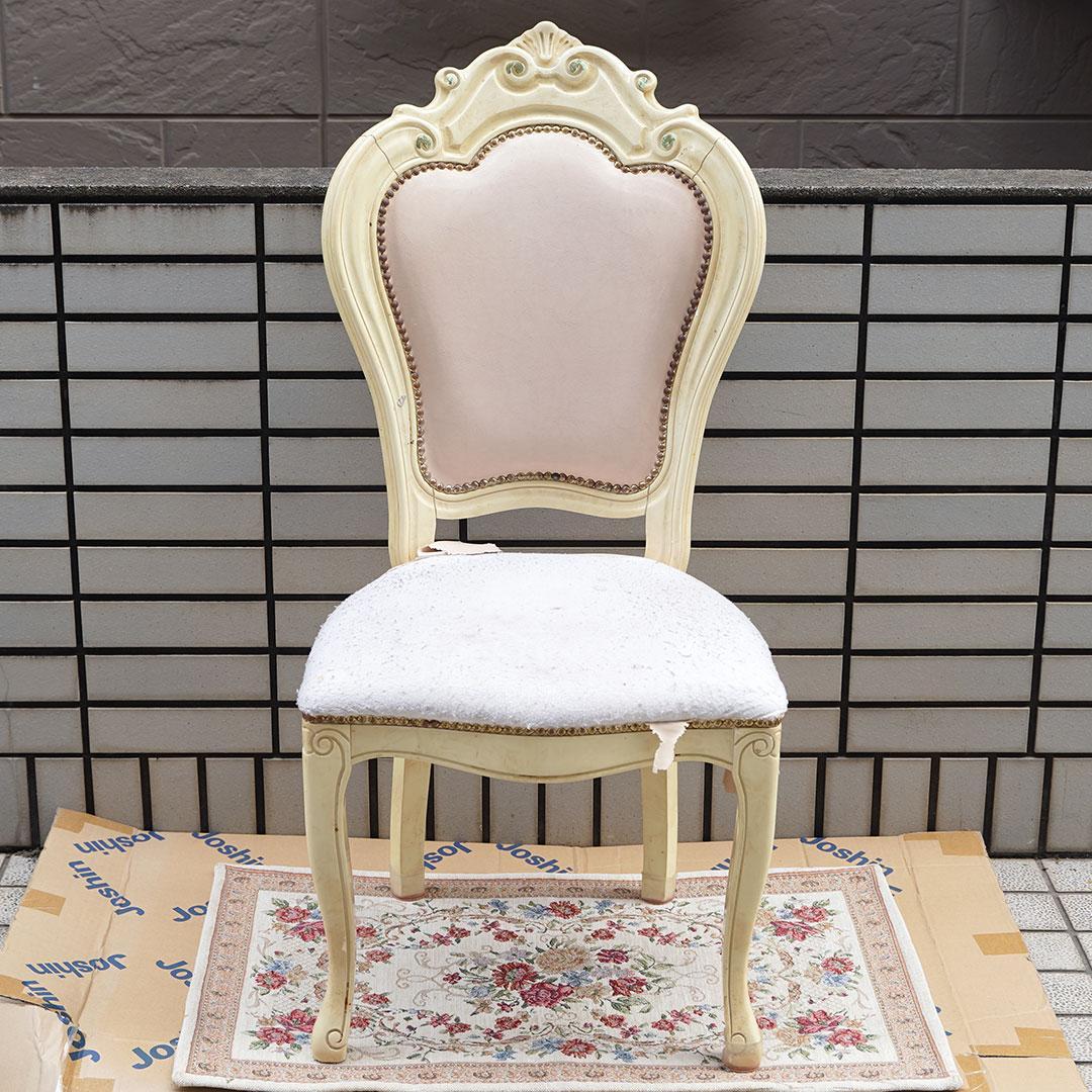 引き取り限定☆サルタレッリヴェルサイユ　ダイニングチェア　合皮レザー　イタリア1