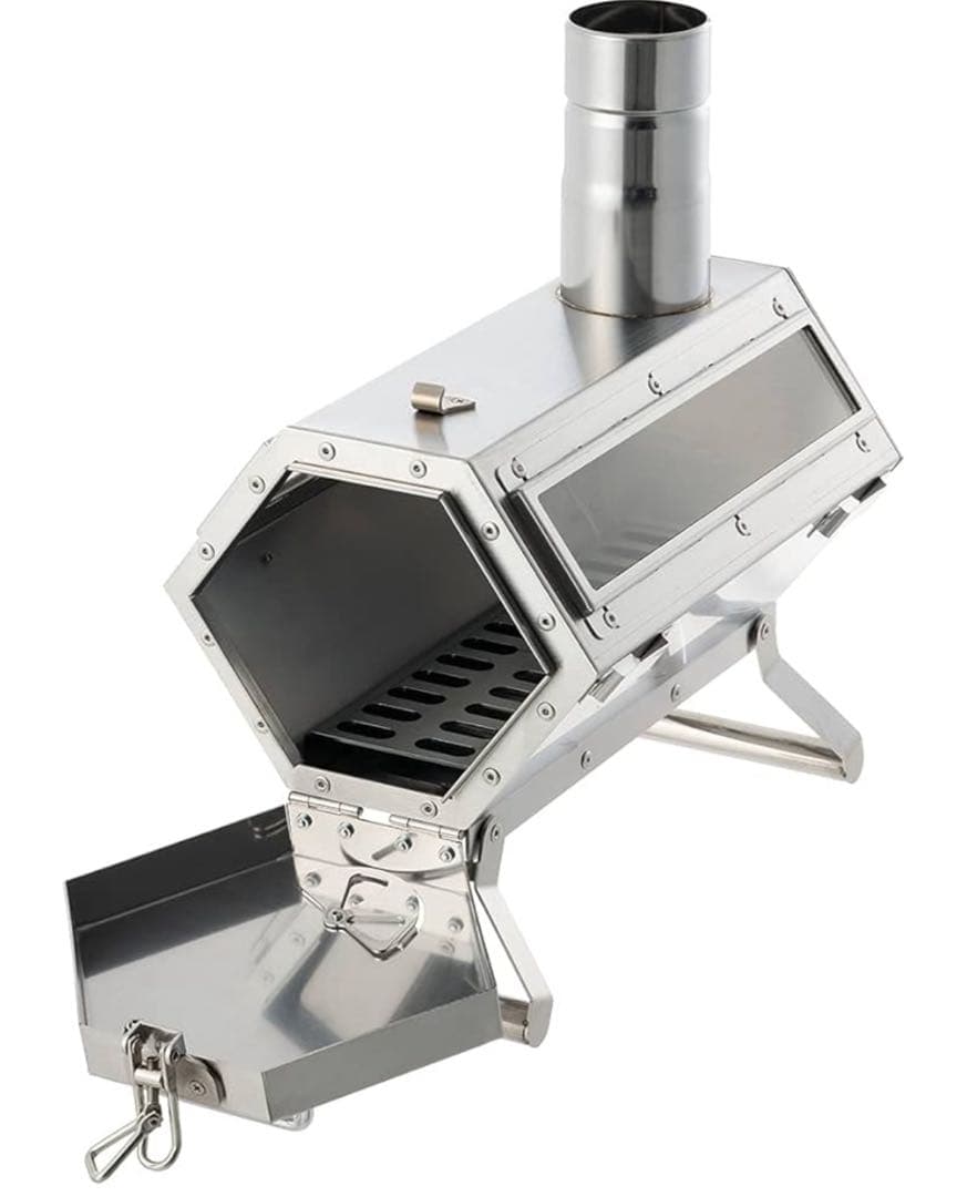 【新品・未使用・未開封】LOGOS ステンレス製コンパクト薪ストーブ