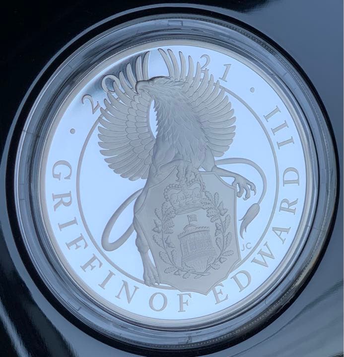 クィーンズビースト　グリフォン　大型プルーフ銀貨