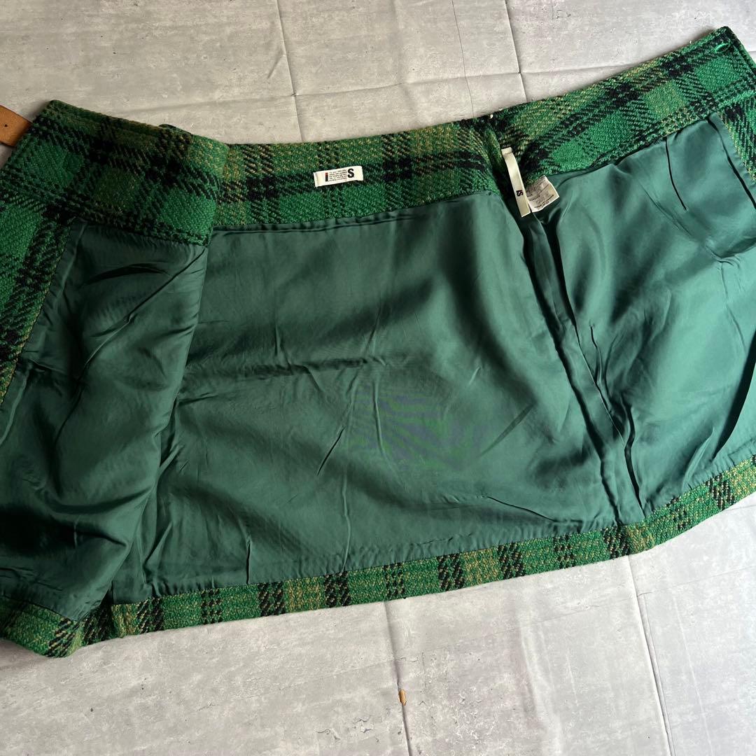 I.S　イッセイミヤケスポーツ　80s　チェック　ウールラップスカート　幻の一品